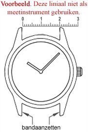 Hoe meet ik de breedte van mijn horlogeband?
