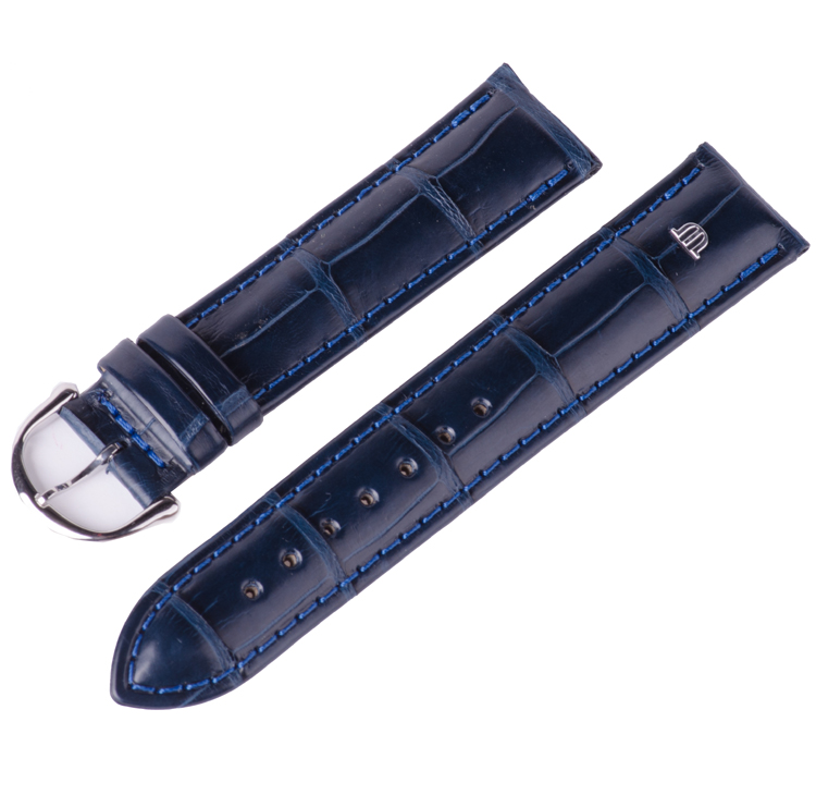 Wapenstilstand uitdrukking Noodlottig Maurice Lacroix Horlogeband Mississippi Alligator Donkerblauw 20mm