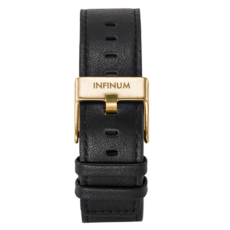 volwassen stapel uitglijden Infinum Firmitudo Horlogebandje Zadelleer Gouden Gesp 22mm