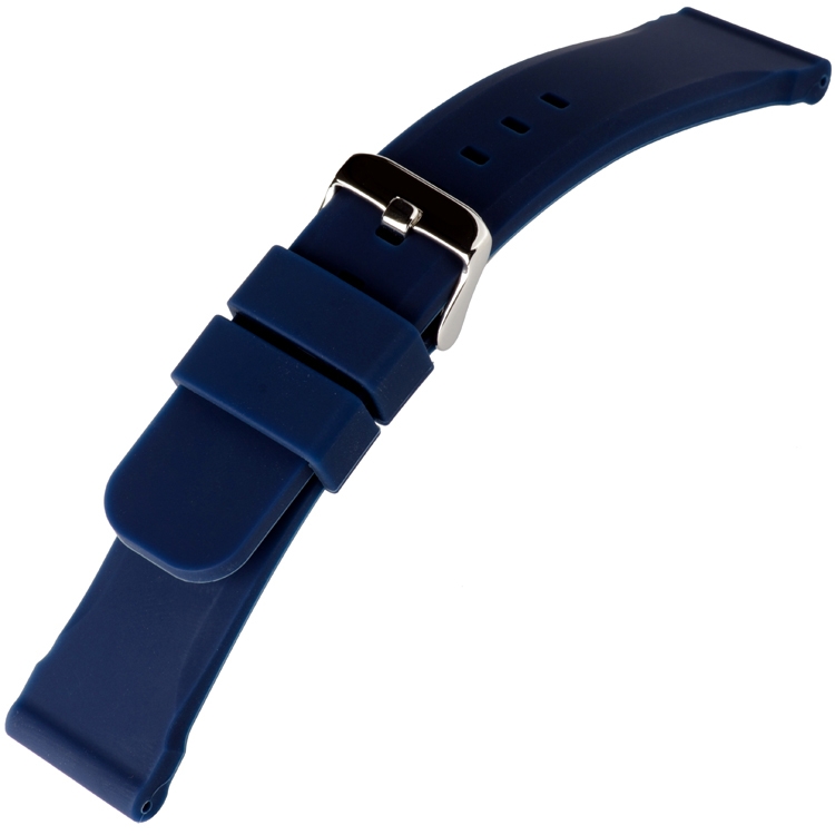 Outlook Toeval zag Blauwe Silicone Rubberen Horlogeband