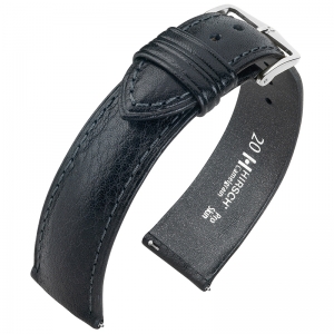 Hirsch Camelgrain Horlogebandje Pro Skin Antiallergisch Leer Zwart