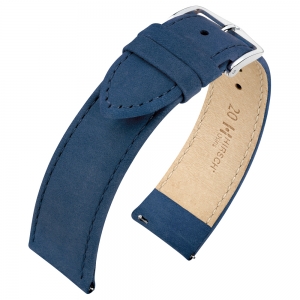 Hirsch Nubuck Horlogebandje Kalfsleer Donkerblauw - Limited Edition