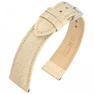 Hirsch Aristocrat Horlogebandje Crocograin Beige