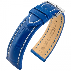 Hirsch Capitano Louisiana Alligator Horlogebandje Semi-Mat Oceaan 100m WR