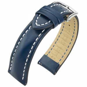 Hirsch Heavy Calf Horlogebandje 100M Water Resistant Blauw