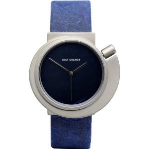 Rolf Cremer Spirale 492340 Horlogeband Blauw Leer 20mm