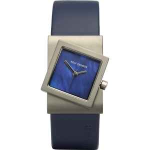 Rolf Cremer Turn 492368 Horlogeband Blauw Leer 22mm