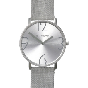 Rolf Cremer "Flat 44" 504803 Horlogeband Grijs Textiel 22mm