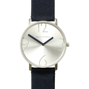 Rolf Cremer "Flat 44" 504804 Horlogeband Donker Blauw Textiel 22mm