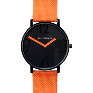 Rolf Cremer "Flat 44" 504806 Horlogeband Oranje Textiel 22mm