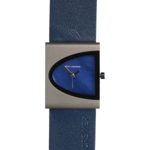 Rolf Cremer Arch 505306 Horlogeband Donker Blauw Leer 24mm 