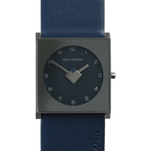 Rolf Cremer Cube 506003 Horlogeband Blauw Leer 32mm