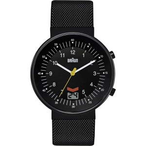 Braun BN0087BKBKMHG horlogeband Zwart Mesh (Milanese)