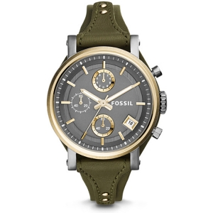 Fossil ES3839 Horlogeband Groen Leer  