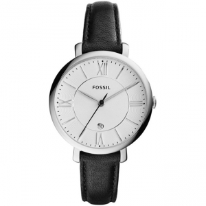 Fossil Jaqueline ES3972 Horlogeband Zwart Leer