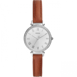 Fossil Kinsey ES4446 Horlogeband Bruin Leer