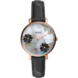 Fossil ES4535 Horlogeband Zwart Leer