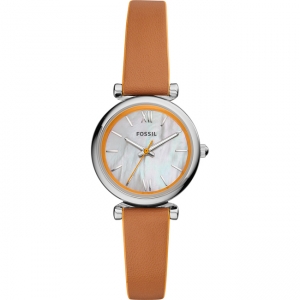 Fossil Carlie Mini ES4835 Horlogeband Bruin Leer