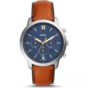 Fossil Neutra Chrono FS5453 Horlogeband Bruin Leer