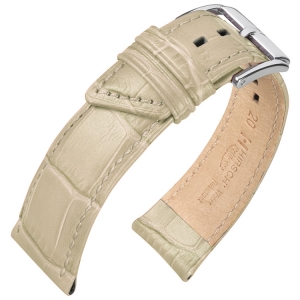 Hirsch Princess Horlogebandje Alligatorgrain Beige