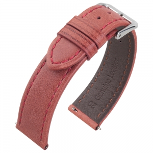 Horlogebandje Kalfsleer Oud Rood