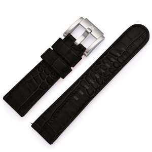 Marc Coblen / TW Steel Horlogeband Zwart Leer Alligator 22mm