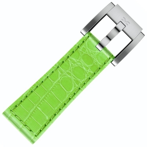 Marc Coblen / TW Steel Horlogeband Lichtgroen Leer Alligator 22mm