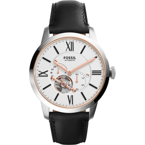 Fossil ME3104 Horlogeband Zwart Leer 