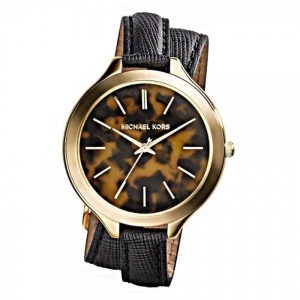 Michael Kors MK2346 Horlogeband Zwart Leer