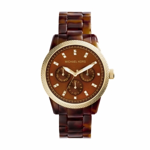 Michael Kors MK5038 Horlogeband Bruin Kunststof