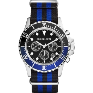 Michael Kors MK8398 Horlogeband Blauw-Zwart Nylon 