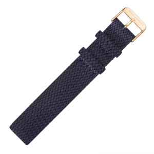 Paul Hewitt Perlon Horlogeband Marineblauw met Gouden Gesp 20mm