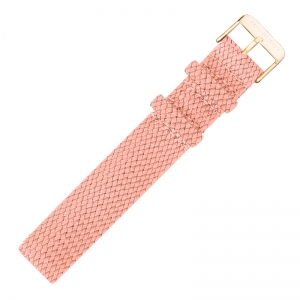 Paul Hewitt Perlon Horlogeband Roze met Gouden Gesp 20mm