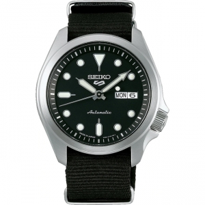 Seiko 5 Sports Horlogeband SBSA057 Zwart Nato 20mm