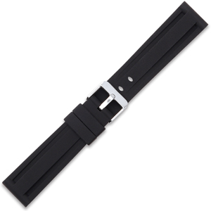Silicone Rubberen Horlogebandje Panerai Style Zwart