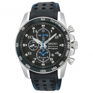 Seiko Sportura Horlogeband SNAE79P1 Zwart Leer
