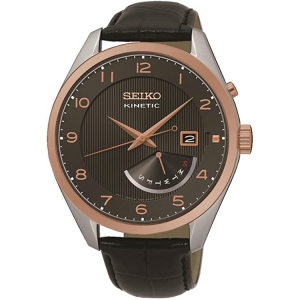 Seiko Kinetic Horlogeband SRN070 Zwart Leer 20mm