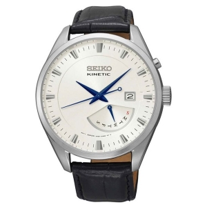 Seiko Kinetic Horlogeband SRN071 Zwart Leer 20mm