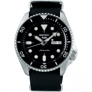 Seiko 5 Sports Horlogeband SRPD55 Zwart Nato 22mm