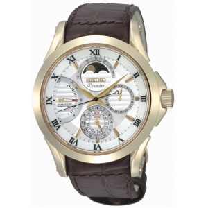 Seiko Premier Horlogeband SRX004P1 Bruin Leer 