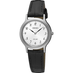 Seiko Solar Horlogeband SUP369 Zwart Leer 13mm