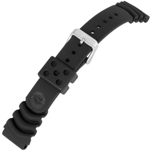 Seiko Land Monster Horlogeband Zwart Rubber SNM037 SNM035 - 20mm