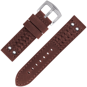 StrapWorks Woven Ranger Horlogebandje Tan Leather