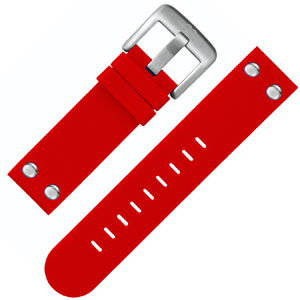 TW Steel Horlogebandje TW510 Rood Rubber Stalen Studs 22mm