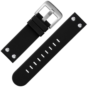 TW Steel Horlogebandje TWB581 Zwart Rubber met Studs 24mm