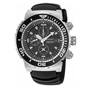 Seiko Chronograph Diver Horlogeband SNDA13P2 Zwart Rubber