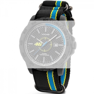 TW Steel VR10 Valentino Rossi VR|46 Horlogebandje - Zwart Nylon 22mm