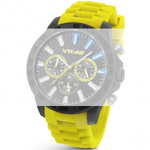 TW Steel VR112 Valentino Rossi VR|46 Horlogebandje - Geel Rubber 22mm