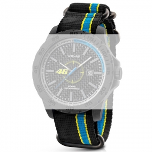 TW Steel VR9 Valentino Rossi VR|46 Horlogebandje - Zwart Nylon 20mm