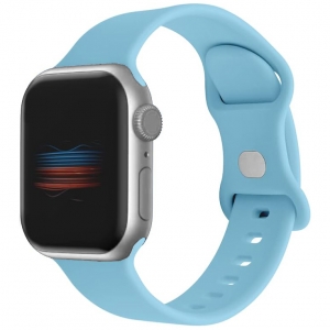 Apple Watch Horlogeband Silicone Rubber Lichtblauw